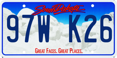 SD license plate 97WK26