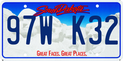 SD license plate 97WK32