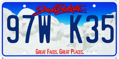 SD license plate 97WK35