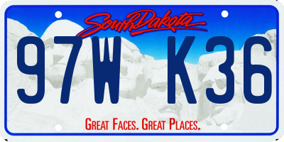 SD license plate 97WK36