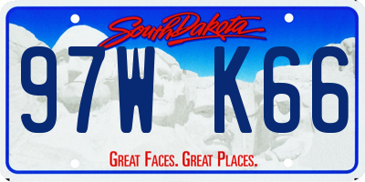 SD license plate 97WK66
