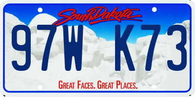 SD license plate 97WK73