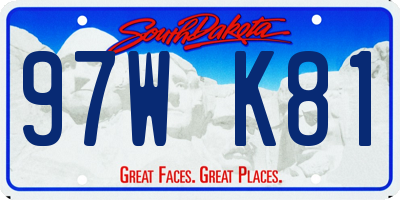SD license plate 97WK81