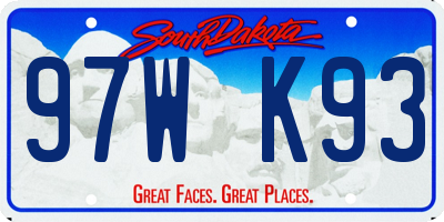 SD license plate 97WK93