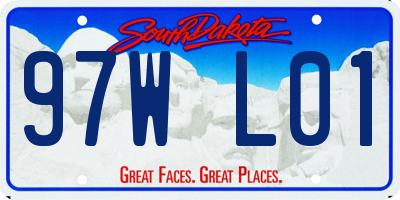 SD license plate 97WL01