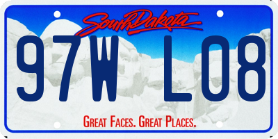 SD license plate 97WL08