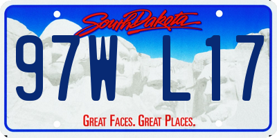 SD license plate 97WL17