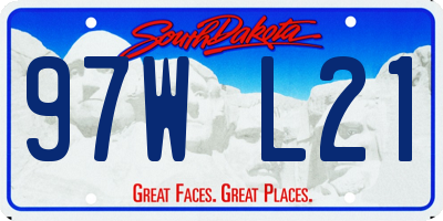 SD license plate 97WL21