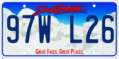 SD license plate 97WL26