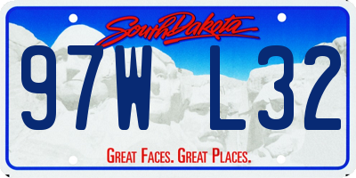 SD license plate 97WL32