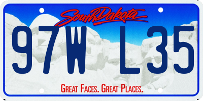 SD license plate 97WL35