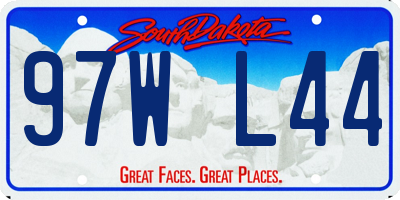 SD license plate 97WL44
