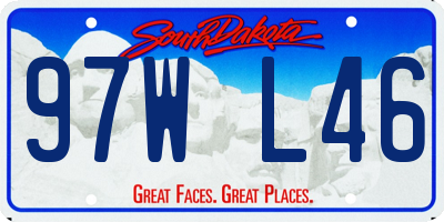 SD license plate 97WL46