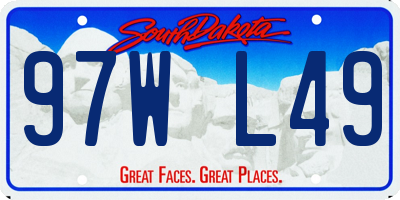 SD license plate 97WL49