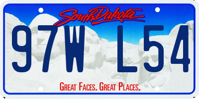 SD license plate 97WL54