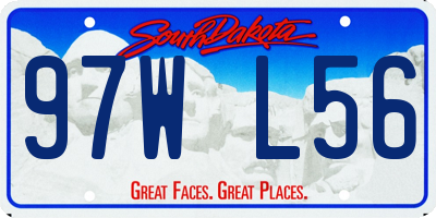 SD license plate 97WL56