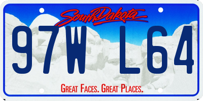 SD license plate 97WL64