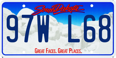 SD license plate 97WL68