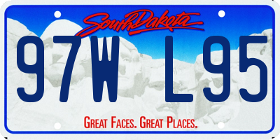 SD license plate 97WL95