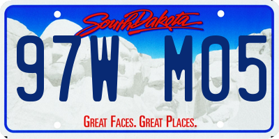 SD license plate 97WM05