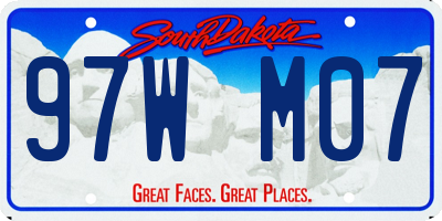 SD license plate 97WM07