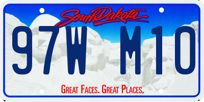 SD license plate 97WM10