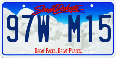 SD license plate 97WM15