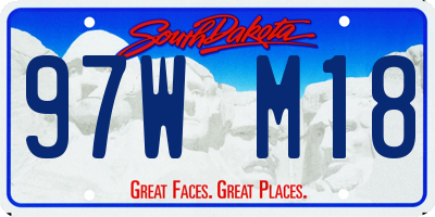 SD license plate 97WM18