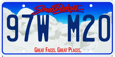 SD license plate 97WM20