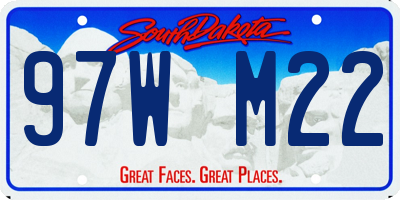 SD license plate 97WM22
