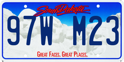 SD license plate 97WM23