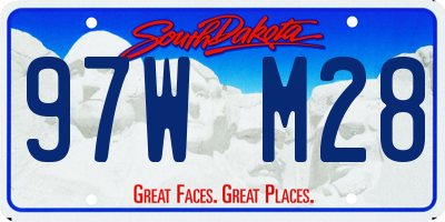 SD license plate 97WM28