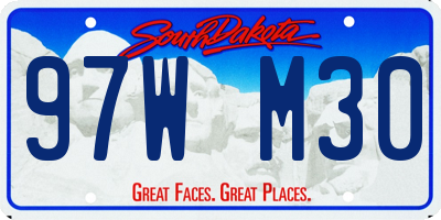 SD license plate 97WM30