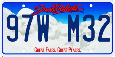 SD license plate 97WM32