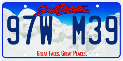 SD license plate 97WM39