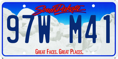SD license plate 97WM41