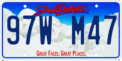 SD license plate 97WM47