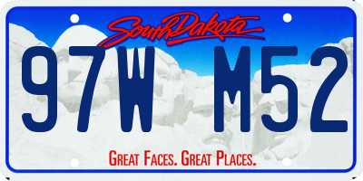 SD license plate 97WM52