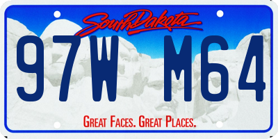 SD license plate 97WM64