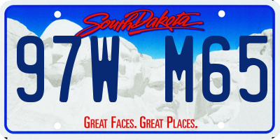 SD license plate 97WM65