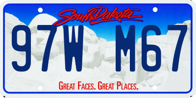 SD license plate 97WM67