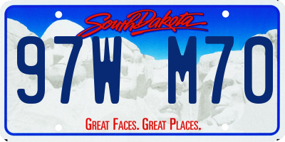 SD license plate 97WM70