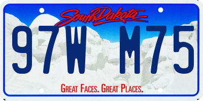 SD license plate 97WM75