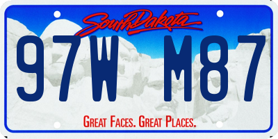 SD license plate 97WM87