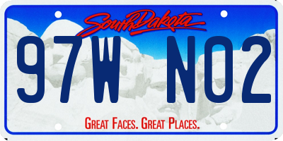 SD license plate 97WN02