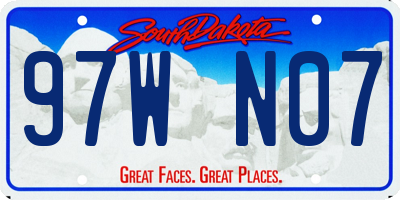 SD license plate 97WN07