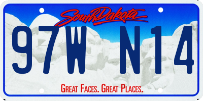 SD license plate 97WN14
