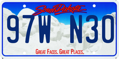 SD license plate 97WN30