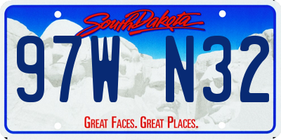 SD license plate 97WN32