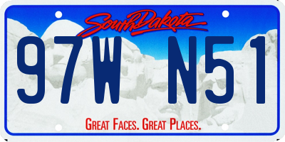 SD license plate 97WN51